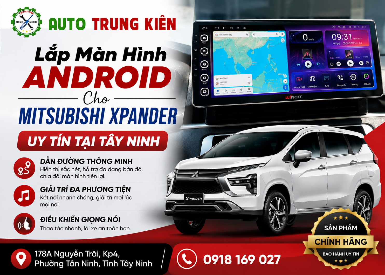 Lắp Màn Hình Android Cho Mitsubishi Xpander Tại Tây Ninh Ở Đâu Uy Tín